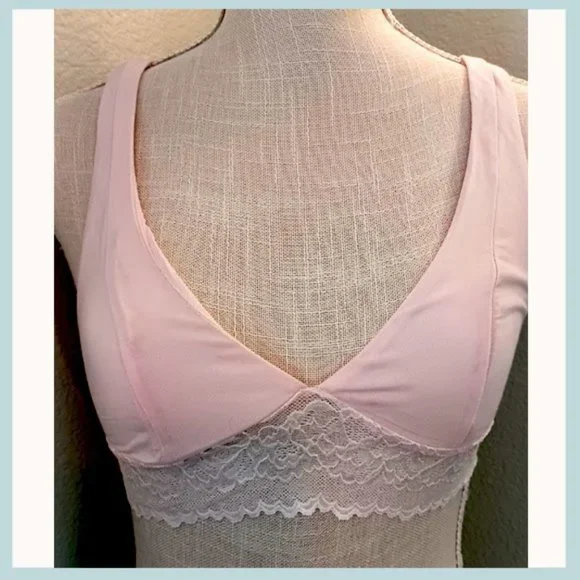 Free People Solid Lace Bralette - Pink, Free People Pink Lace Bralette Size XS - Picture 2 of 10